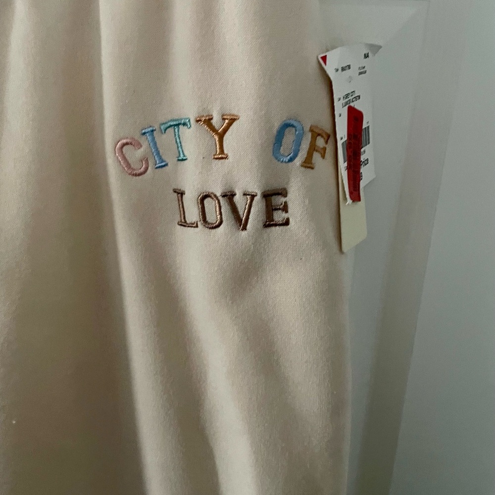 No Comment Size Large Cream Sweaterpants - Picture 3 of 6